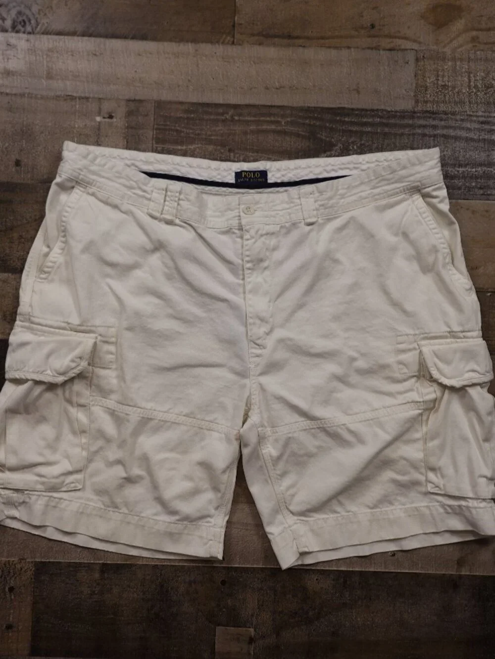 Polo Ralph Lauren Cargo Shorts Men's 48B White Classic Chino 9.5 Inch